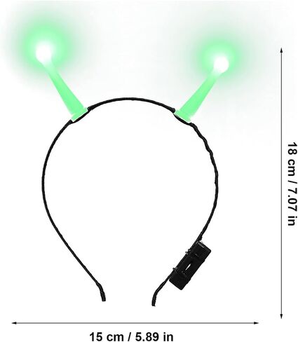 Light up Antenna Headband, Glowing Headband, Light-Up Antenna Hair Accessory Funny Headwear for Halloween Party, Cosplay Costume Decoration, 7.08 x 5.90 x 0.62 Inch in Saudi Arabia