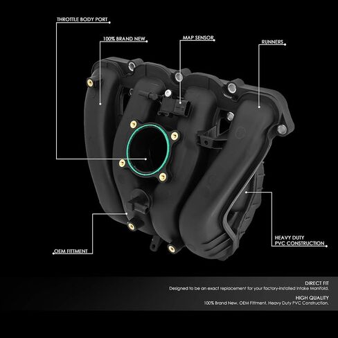 Auto Dynasty Engine Inlet Intake Manifold Compatible with 2010-2017 Chevy Captiva Equinox Sport Impala Malibu Orlando GMC Terrain Buick Lacrosse Regal Verano 2.4L in Saudi Arabia