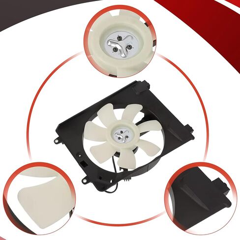 PartsFlow Radiator Dual Cooling Fan Assembly for 2015-2016 Honda CRV L4 2.4L Right 620-938 in Saudi Arabia