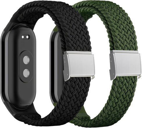Harikiri Braided Bands Compatible with Xiaomi Mi Band 9/Xiaomi Mi Band 8,Sport Elastic Nylon Replacement Soft Strap for Xiaomi Mi Band 9/Xiaomi Mi Band 8,Women and Men in Kuwait