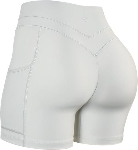 TomTiger Workout Shorts with Pockets - Women's High Waist Spandex Biker Shorts for Running, Yoga & Gym in Saudi Arabia