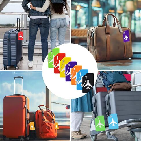 Generic 7Pcs Multicolor Silicone Luggage Tags for Backpacks, Suitcases, Bags and Baggage in Saudi Arabia