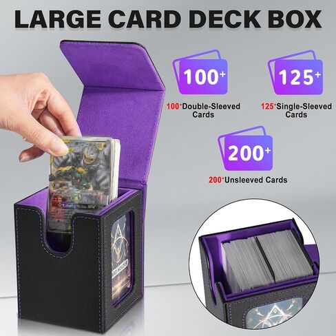 Card Deck Box for MTG Commander, Deck Case Holds 100 Double-Sleeved Cards in Kuwait