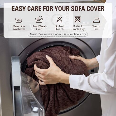 Couch Cushion Covers Sectional Couch Covers Stretch Washable Soft Seat Cushion Covers Furniture Protector Sofa Slipcovers for Pets(Natural,3 Pieces Seat Covers or Back Covers) in Saudi Arabia