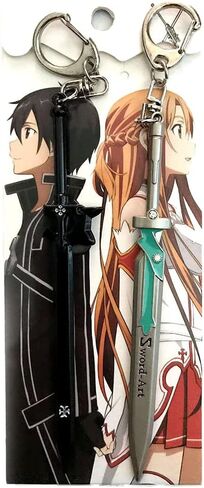 كسول برو بيرسبي أنروكس سبلاي شركة أنيمي السيف الفن على الانترنت كيريتو Asuna سلاح 2 قطعة المفاتيح in Kuwait