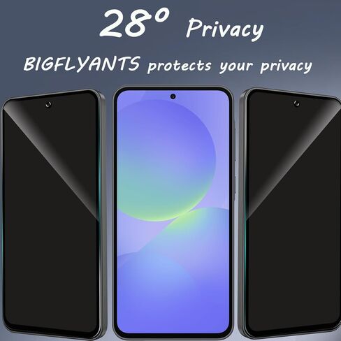 2+2 Pack Privacy Screen Protector for Samsung Galaxy S24 FE 5G with 2 Camera Lens Protector, Anti-Spy Tempered Glass Film, Full Coverage, Anti-Scratch, Bubble Free, Easy Installation in Kuwait