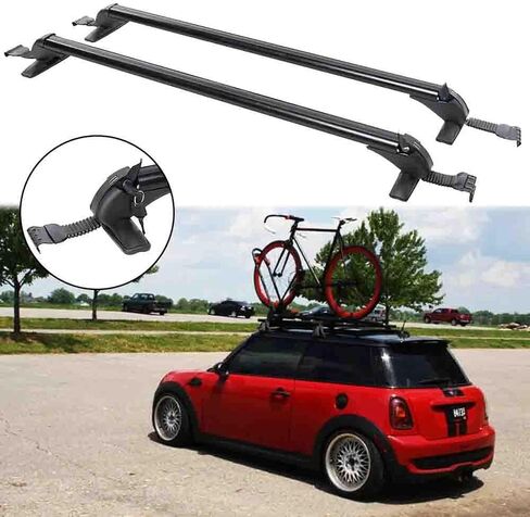 Hatchback 41.3" Top Roof Rack Cross Bar Luggage Carrier w/Lock Fit for Mini Cooper 2002-2022 in Saudi Arabia