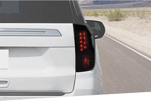Jimen Fit for Chevrolet Suburban/Chevy Tahoe 2020-2023, Smoked Rear Tail Light Bezel Taillight Tint Cover Trim in Saudi Arabia