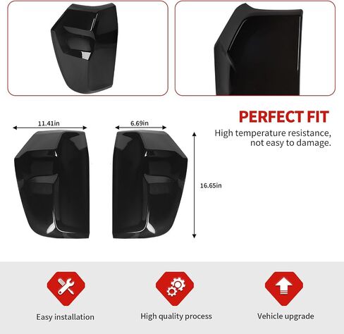 Jimen Fit for Chevrolet Suburban/Chevy Tahoe 2020-2023, Smoked Rear Tail Light Bezel Taillight Tint Cover Trim in Saudi Arabia