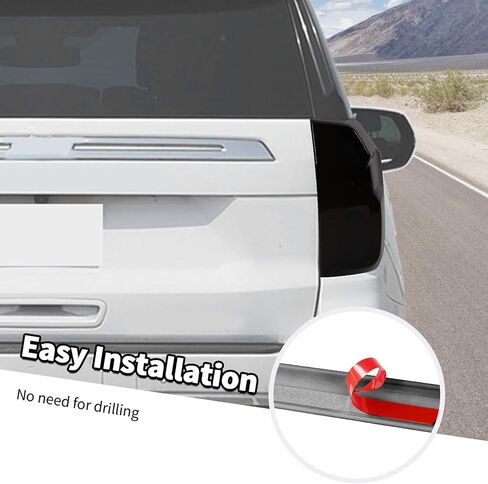 Jimen Fit for Chevrolet Suburban/Chevy Tahoe 2020-2023, Smoked Rear Tail Light Bezel Taillight Tint Cover Trim in Saudi Arabia