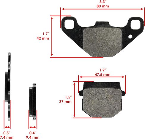 Caltric Front Rear Brake Pads Compatible with Can-Am DS90X Ds 90 X 2008-2019 in Saudi Arabia