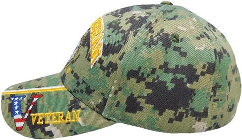 Trade Winds US Navy Veteran Licensed Cap Navy Veteran & Navy Emblem Woodland Camo Cap Hat (Officially Licensed by The US Navy) in Saudi Arabia