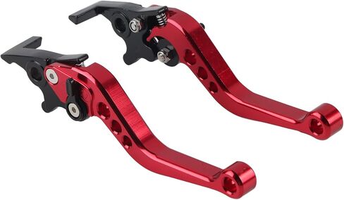 2Pcs Motorcycle Brake Lever, Universal CNC Aluminum Alloy Motorcycle Clutch Brake Handle Lever Replacement Accessories for Pit Dirt Bike Motor Motocross Motorcycle (Red) in Saudi Arabia