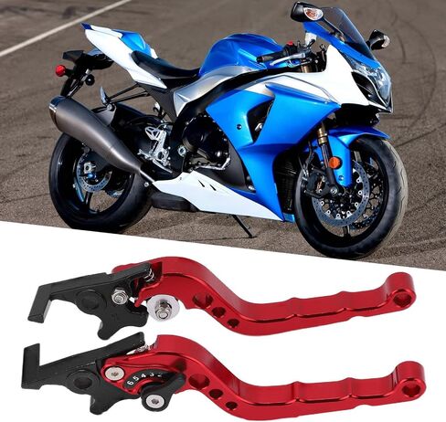 2Pcs Motorcycle Brake Lever, Universal CNC Aluminum Alloy Motorcycle Clutch Brake Handle Lever Replacement Accessories for Pit Dirt Bike Motor Motocross Motorcycle (Red) in Saudi Arabia