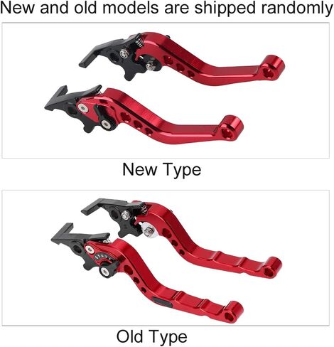 2Pcs Motorcycle Brake Lever, Universal CNC Aluminum Alloy Motorcycle Clutch Brake Handle Lever Replacement Accessories for Pit Dirt Bike Motor Motocross Motorcycle (Red) in Saudi Arabia