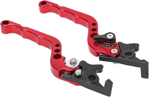2Pcs Motorcycle Brake Lever, Universal CNC Aluminum Alloy Motorcycle Clutch Brake Handle Lever Replacement Accessories for Pit Dirt Bike Motor Motocross Motorcycle (Red) in Saudi Arabia