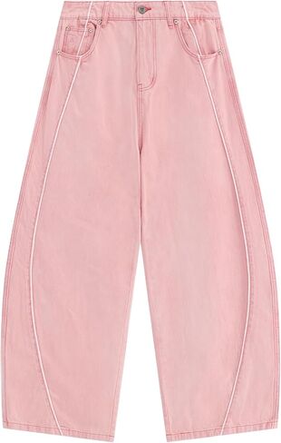 Aelfric Eden Wide Leg Jeans Mid Waist Baggy Barrel Jeans Streetwear Straight Denim Y2k Pants Unisex in Saudi Arabia