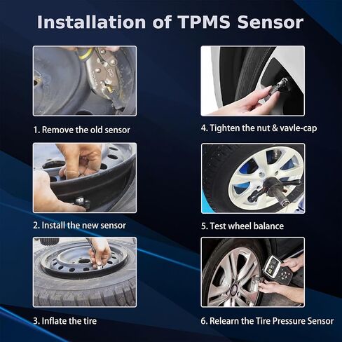 4-Pack TPMS Sensors 315MHz for Ford/Lincoln - Pre-Programmed Tire Pressure Monitor Replacement for F-150, Mustang, Edge, Ranger, Explorer, MKX (Fits OE# F2GT1A180AB/F2GZ1A189A/GL3T1A180GB) in Saudi Arabia