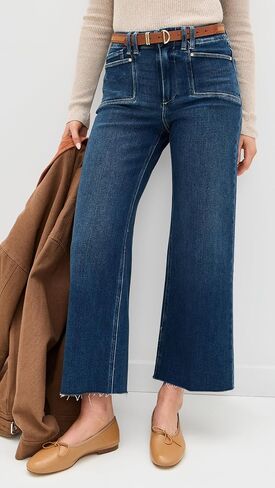 PAIGE Women's Anessa with Set in Pockets + Raw Hem Jeans in Saudi Arabia