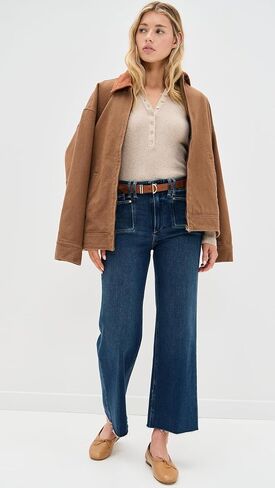 PAIGE Women's Anessa with Set in Pockets + Raw Hem Jeans in Saudi Arabia