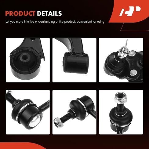 A-Premium Set of 4, Front Lower Control Arm, Sway Bar Link, Compatible with Honda Civic 2006-2011 & Acura CSX 2006-2011 in Saudi Arabia