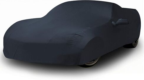 غطاء سيارة DaShield SoftTec داخلي من الساتان 1997-2004 Chevy Corvette C5 مناسب تمامًا مع جيب مرآة مرن مرن عالي الجودة لحماية ضد الغبار، عرض السيارة، مرآب تحت الأرض، أسود in Kuwait