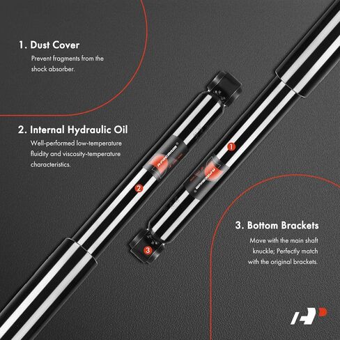 A-Premium Rear Pair (2) Gas Shock Strut Absorbers Compatible with Chevrolet Camaro Ford Pontiac Buick Lincoln Mercury Oldsmobile AMC Datsun, Driver and Passenger Side in Saudi Arabia