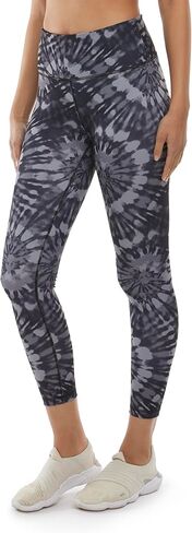 Danskin Ladies' Super Soft 7/8 Legging, (Small, Navy Wash Prınt) in Kuwait