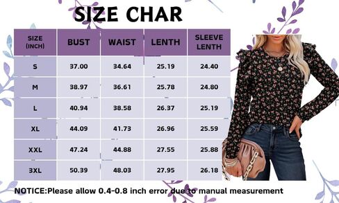 Womens Ruffle Sleeve Tops Long Sleeve Dressy Casual Crewneck Tunic Sweatshirts in Saudi Arabia