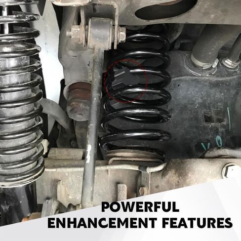 4PCS Coil Spring Spacer Kit, Suspension Lift Kit, Coil Spacers for 1" to 1.5" Coil Spring Lift, Universal Heavy Duty Rubber Front Coil Spring Booster Kit Car Accessories for Most Cars in Saudi Arabia
