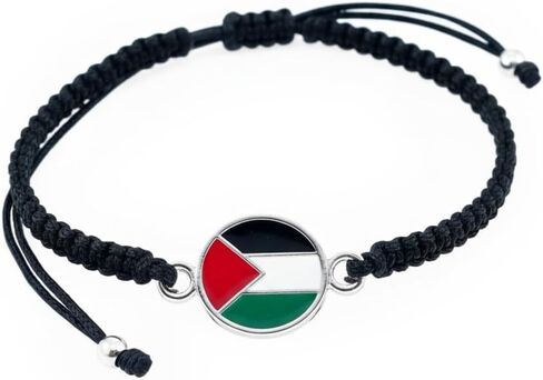 Generic سوار خريطة فلسطين رمز خريطة فلسطين الملون الأصلي، قطعة واحدة A3000016، متوسط، أحمر، أسود، أبيض، أخضر in Saudi Arabia
