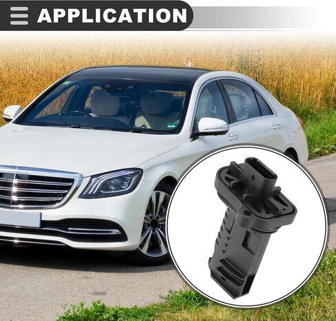 Motoforti Mass Air Flow Meter Sensor, MAF Sensor, for BMW 328i 2012-2016, Plastic, Metal, NO.13627602038, Black in Saudi Arabia