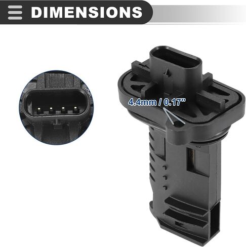 Motoforti Mass Air Flow Meter Sensor, MAF Sensor, for BMW 328i 2012-2016, Plastic, Metal, NO.13627602038, Black in Saudi Arabia