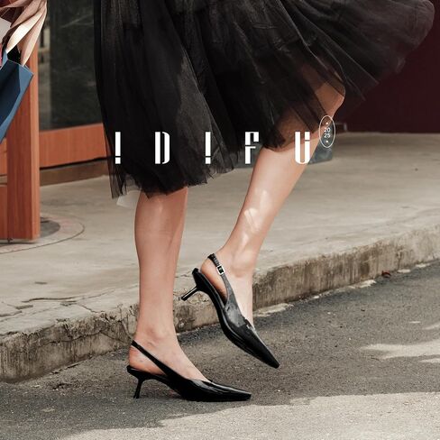 IDIFU IN2 Kitten Heels Closed Toe Slingback Pointed Toe Women's Pumps Dressy Dress Shoes for Women Low Comfortable Short Heels Wedding Prom Bridal Party Work Business Office Formal Pumps Shoes in Saudi Arabia