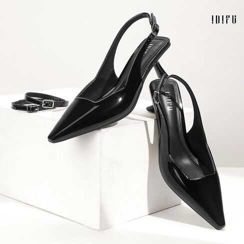 IDIFU IN2 Kitten Heels Closed Toe Slingback Pointed Toe Women's Pumps Dressy Dress Shoes for Women Low Comfortable Short Heels Wedding Prom Bridal Party Work Business Office Formal Pumps Shoes in Saudi Arabia