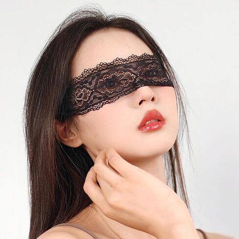 Lace Masquerade Mask Sexy Blindfold Black Eye Mask Hollow Flower Lace Eyemask for Costume Parties Valentine in Saudi Arabia