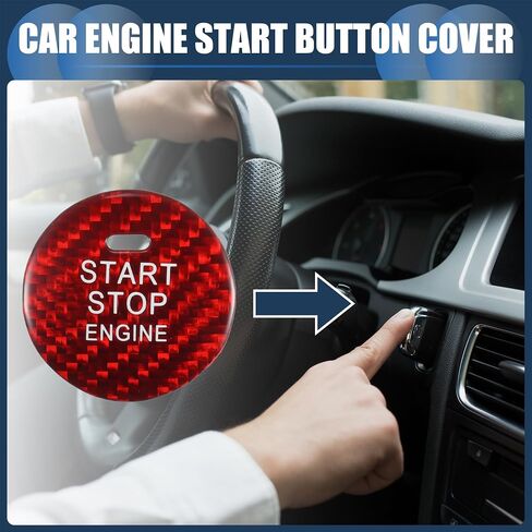 Engine Start Stop Button Cover, Front Ignition Starter Switch Sticker for Mazda 3 Black, 1 Pc in Saudi Arabia
