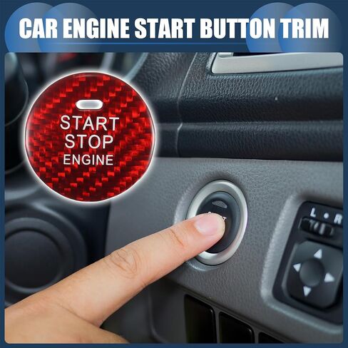 Engine Start Stop Button Cover, Front Ignition Starter Switch Sticker for Mazda 3 Black, 1 Pc in Saudi Arabia