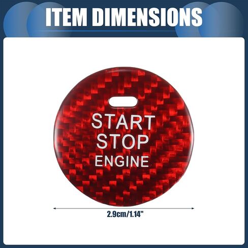 Engine Start Stop Button Cover, Front Ignition Starter Switch Sticker for Mazda 3 Black, 1 Pc in Saudi Arabia