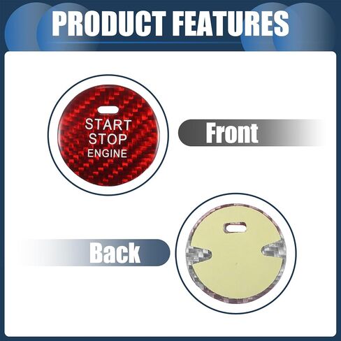 Engine Start Stop Button Cover, Front Ignition Starter Switch Sticker for Mazda 3 Black, 1 Pc in Saudi Arabia
