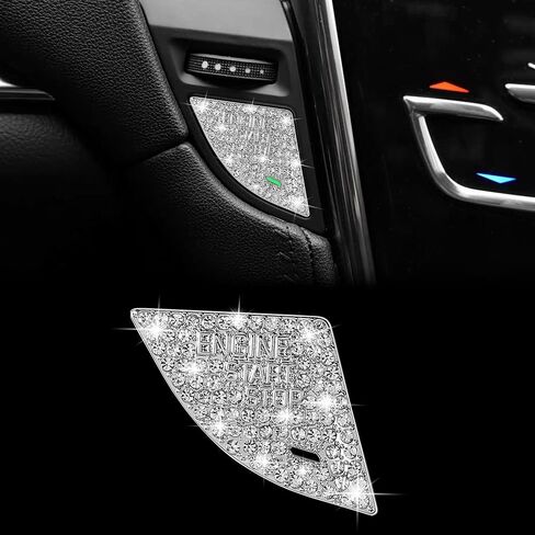 TOMALL Bling Car Engine Start Stop Button Cover Compatible with Cadillac ATS ATS-L 2013-2019 Diamond Push Start Stop Button Cover Bling Engine Ignition Ring Sparkly Surrounding Trim Accessory for Car in Saudi Arabia