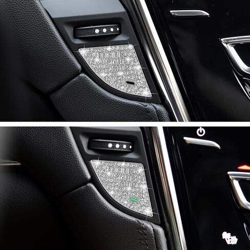 TOMALL Bling Car Engine Start Stop Button Cover Compatible with Cadillac ATS ATS-L 2013-2019 Diamond Push Start Stop Button Cover Bling Engine Ignition Ring Sparkly Surrounding Trim Accessory for Car in Saudi Arabia