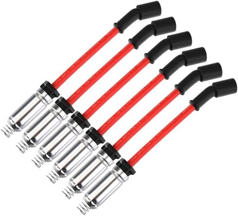 10.2 MM Racing Spark Plug Wires for Silverado 1500 Express 2500 Express 3500 Sierra 1500 Savana 2500 4.3L V6 2014-2022 RED in Saudi Arabia