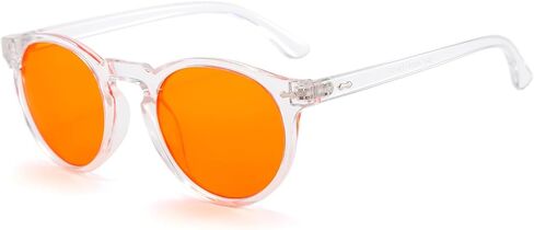 Long Keeper Blue Light Blocking Glasses for Computer Gaming Screen Retro Round Amber Blue Light Glasses Anti Glare Eyeglasses in Saudi Arabia
