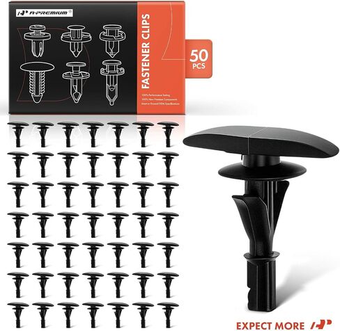 A-Premium 50 PCS Nylon Weatherstrip Car Retainer Fastener Push Pin Clips Compatible with Ford F-150 F-150 Heritage Lightning F-250 Super Duty F-350 F-550 F-600 Super Duty Explorer Escape - for 4mm in Saudi Arabia