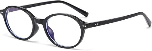 LJCZKA البيضاوي الضوء الأزرق حجب النظارات للنساء خمر إطار بيضاوي نظارات الطالب الذي يذاكر كثيرا Y2K نظارات مكافحة وهج نظارات الكمبيوتر in Kuwait