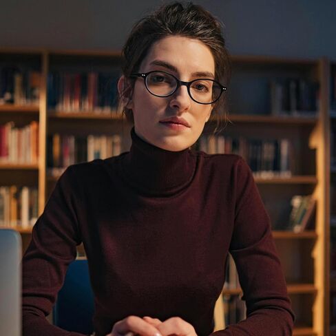 LJCZKA البيضاوي الضوء الأزرق حجب النظارات للنساء خمر إطار بيضاوي نظارات الطالب الذي يذاكر كثيرا Y2K نظارات مكافحة وهج نظارات الكمبيوتر in Kuwait