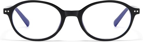 LJCZKA البيضاوي الضوء الأزرق حجب النظارات للنساء خمر إطار بيضاوي نظارات الطالب الذي يذاكر كثيرا Y2K نظارات مكافحة وهج نظارات الكمبيوتر in Kuwait