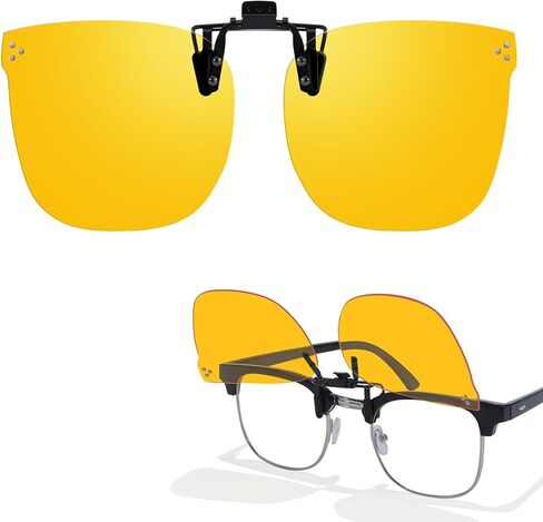 نظارات VIEWBETTER بمشبك على نظارات حجب الضوء الأزرق للعيون والحساسة للضوء بدون إطار للجنسين مشابك قابلة للطي BL3168 in Kuwait