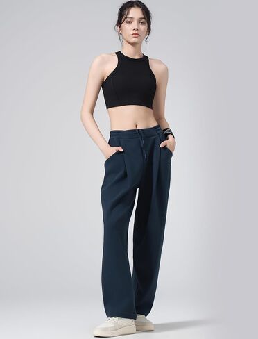 Yvette Sports Bras for Women Ribbed High Neck Racerback Tops in Saudi Arabia
